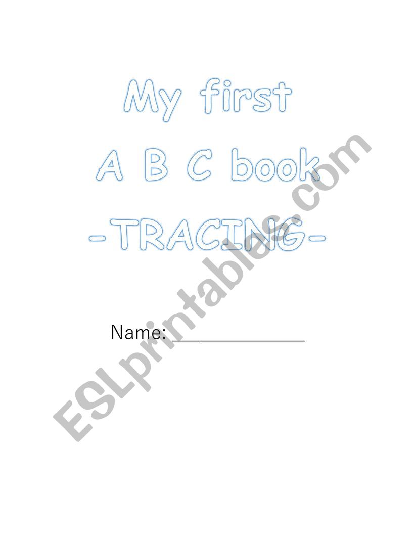 my first alphabet tracing worksheet