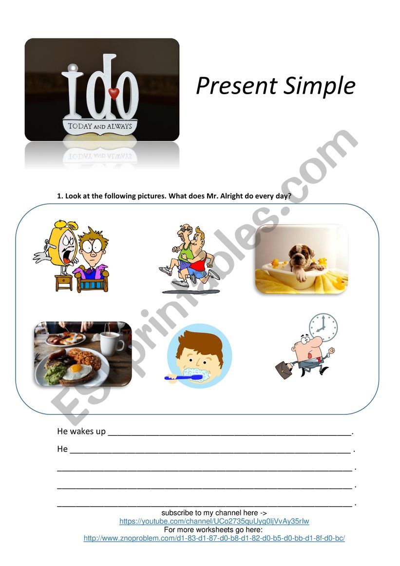 Present Simple worksheet lesson