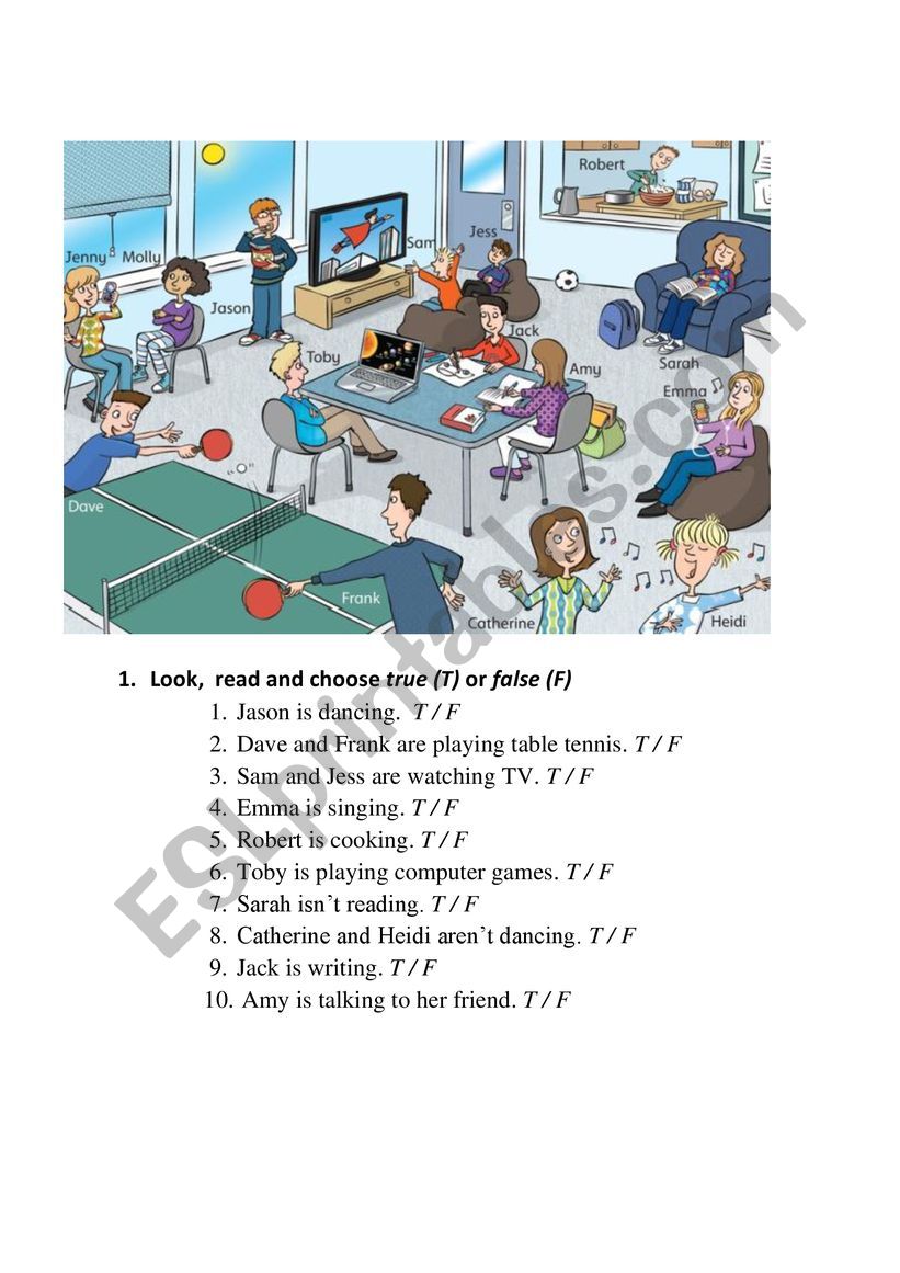 True or false worksheet