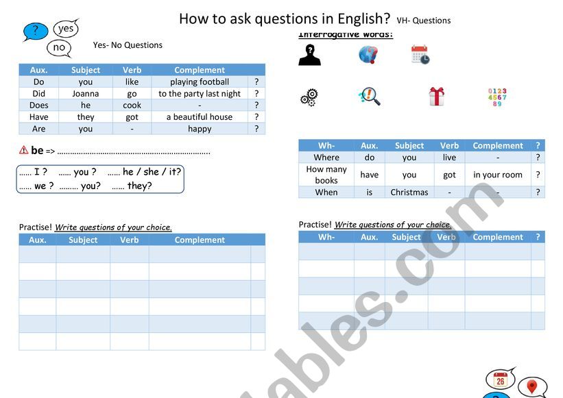 How to ask questions in English?