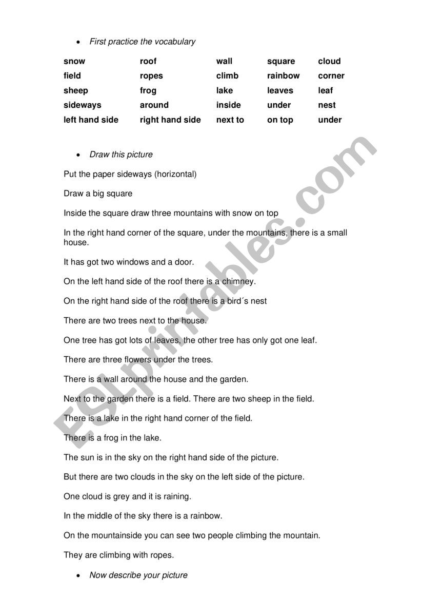 Listening worksheet