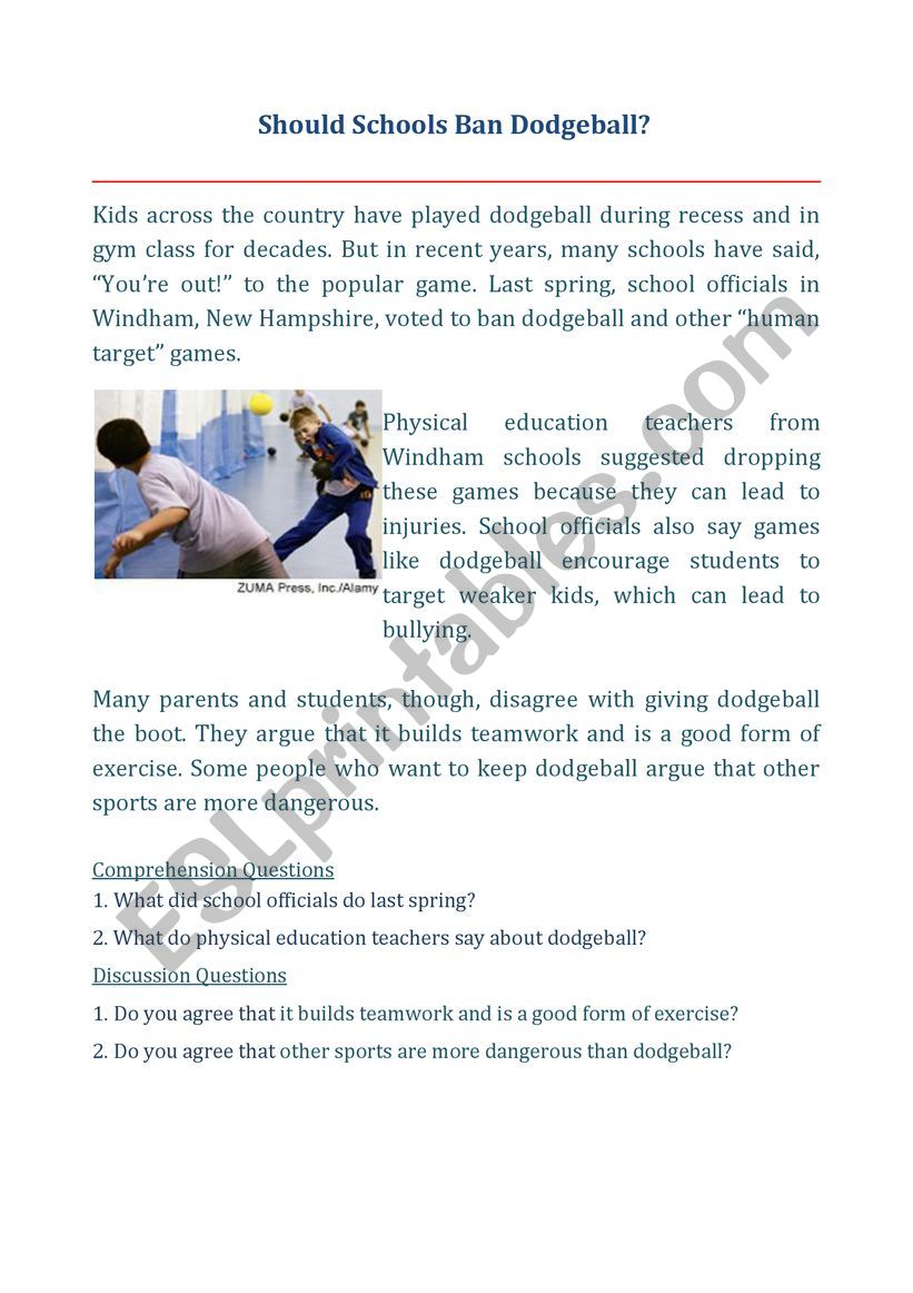 ESL Speaking Activity (Reading + Discussion Template) - 