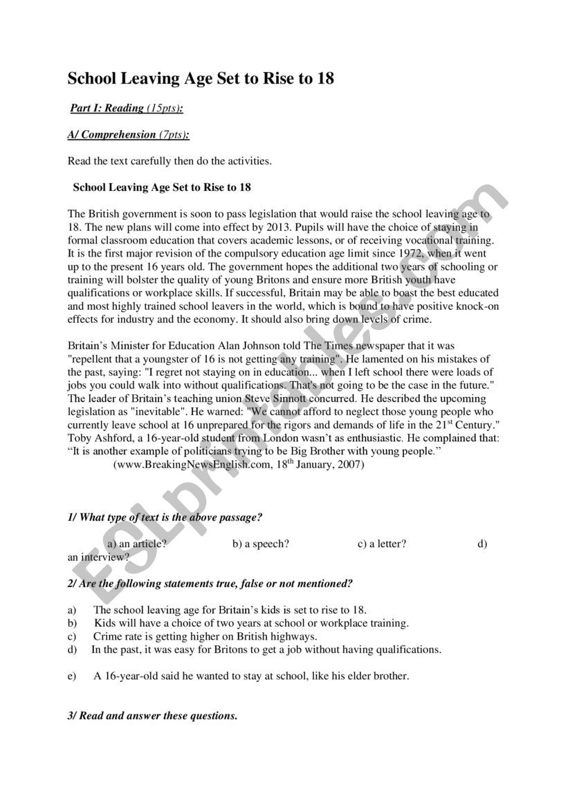 education worksheet