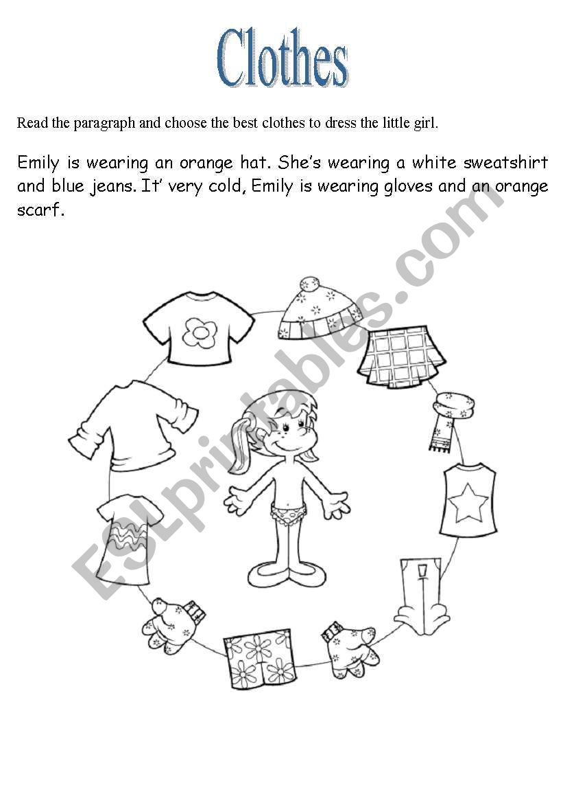 Clothes worksheet