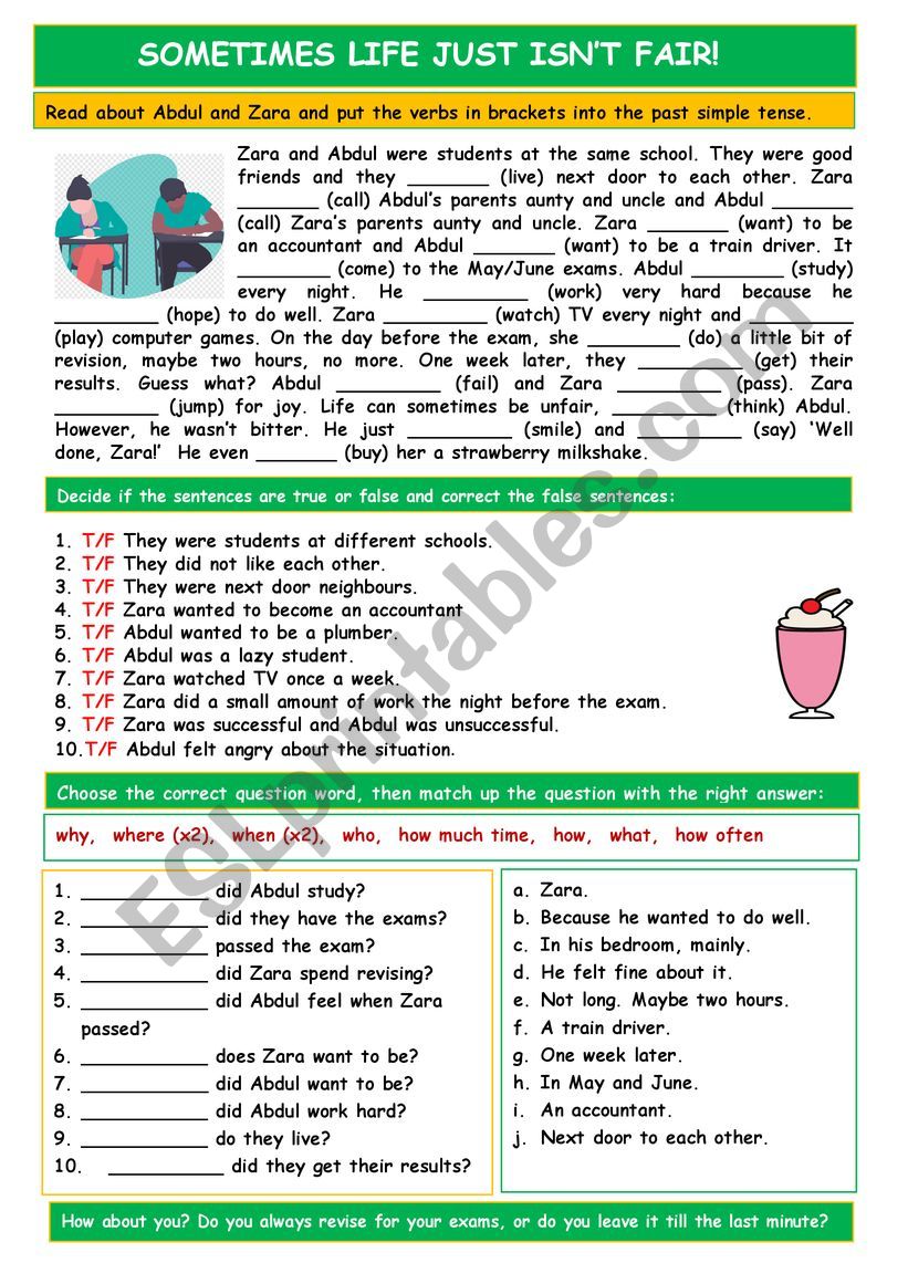 Rc Sometimes Life Just Isni T Fair Esl Worksheet By Cunliffe Rc Sometimes Life Just Isni T Fair Esl Worksheet By Cunliffe