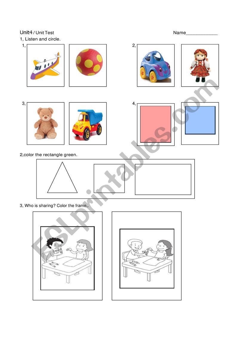 TOY  worksheet