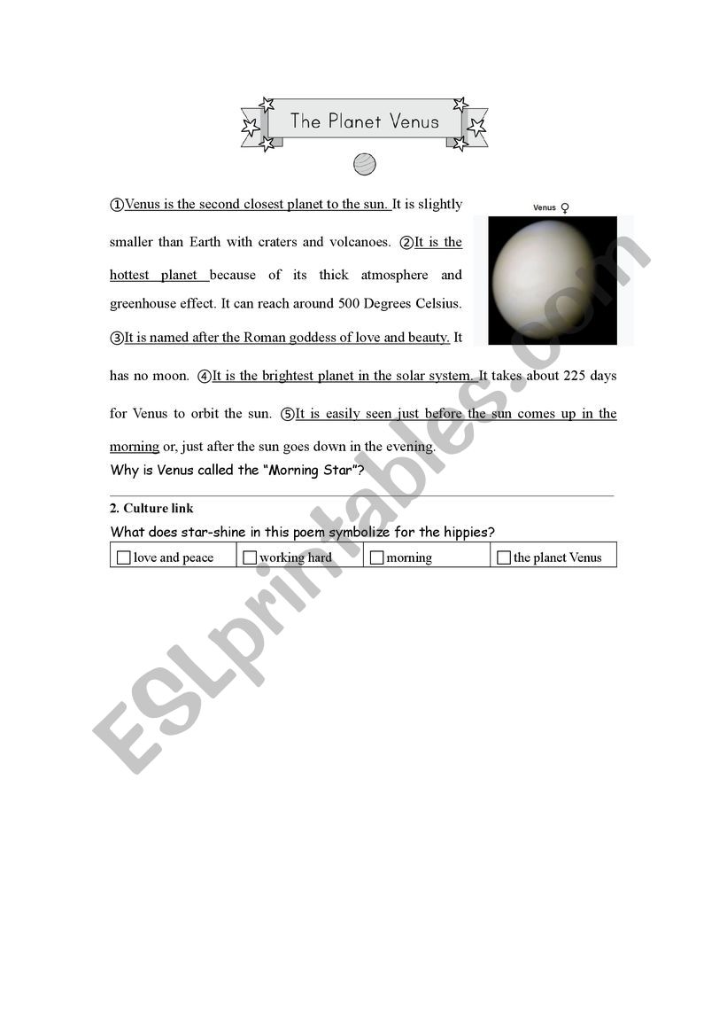 english-worksheets-the-planet-venus