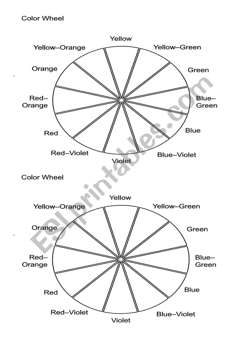 Color Wheel worksheet