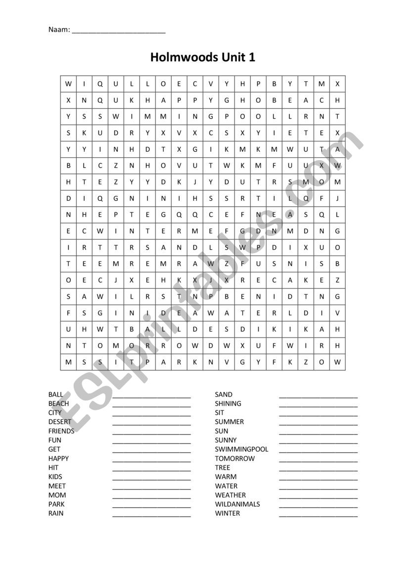 Word search weather and seasons