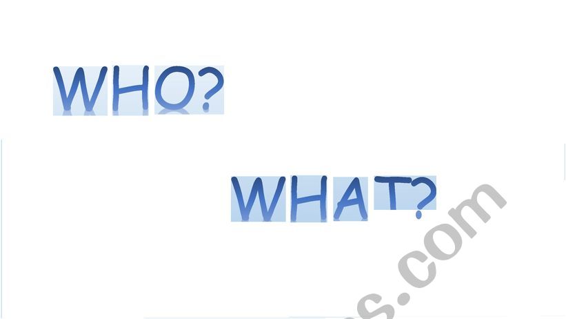 WhoÂ´s   WhatÂ´s worksheet