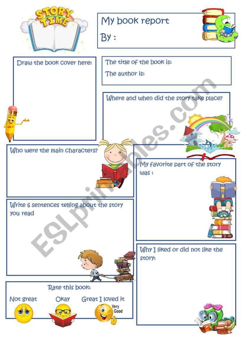 Book report primary school  worksheet