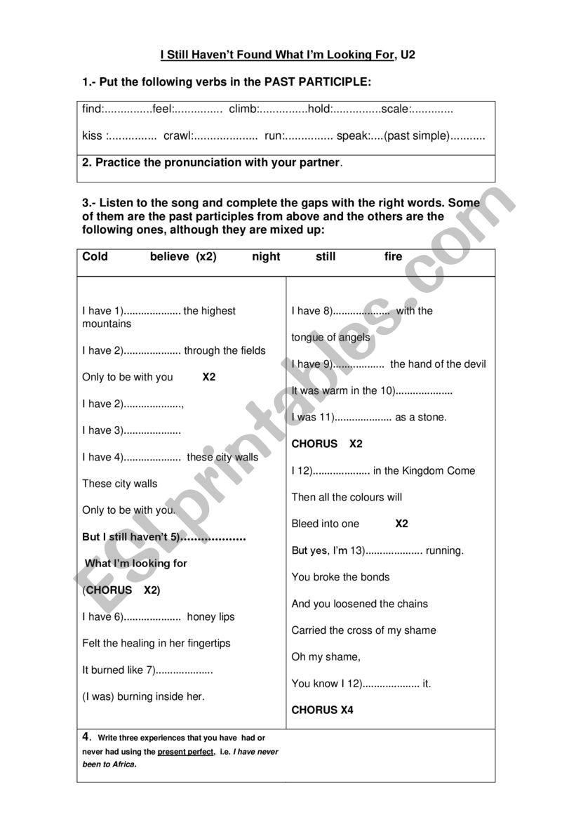I still haven�t found worksheet
