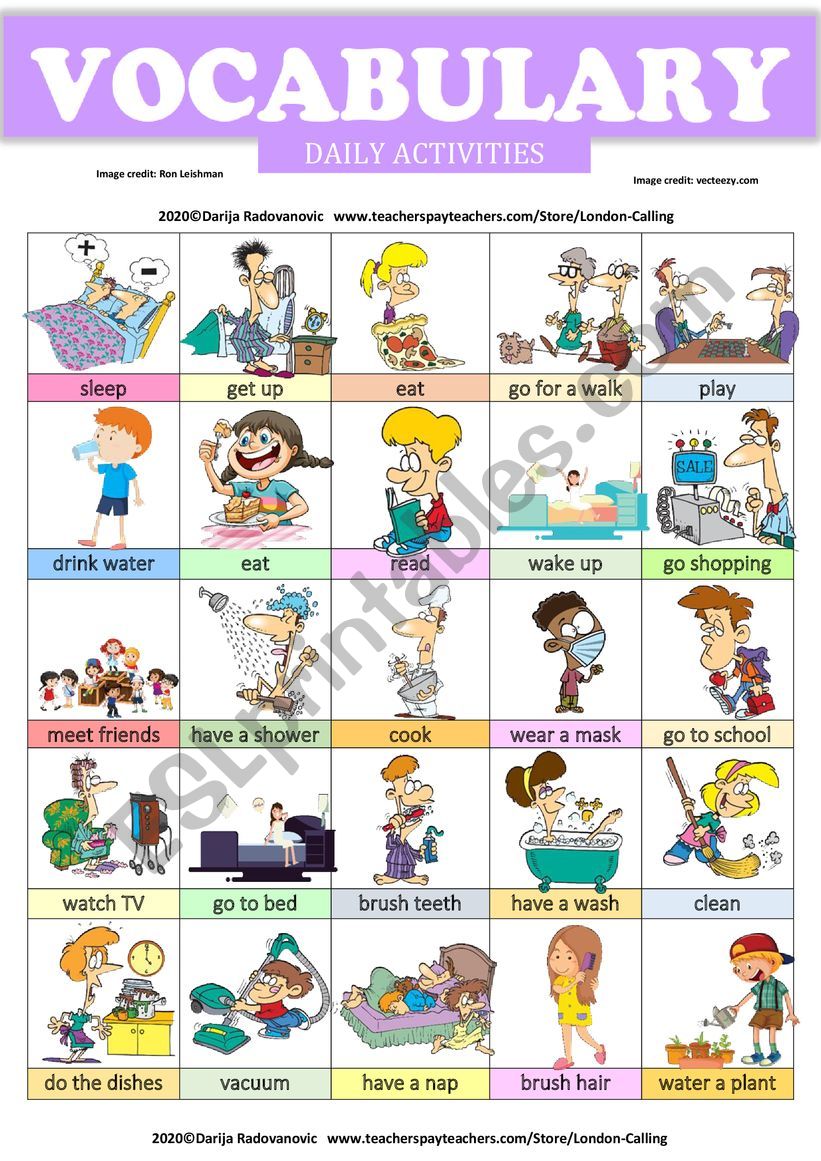 Daily Activities  worksheet