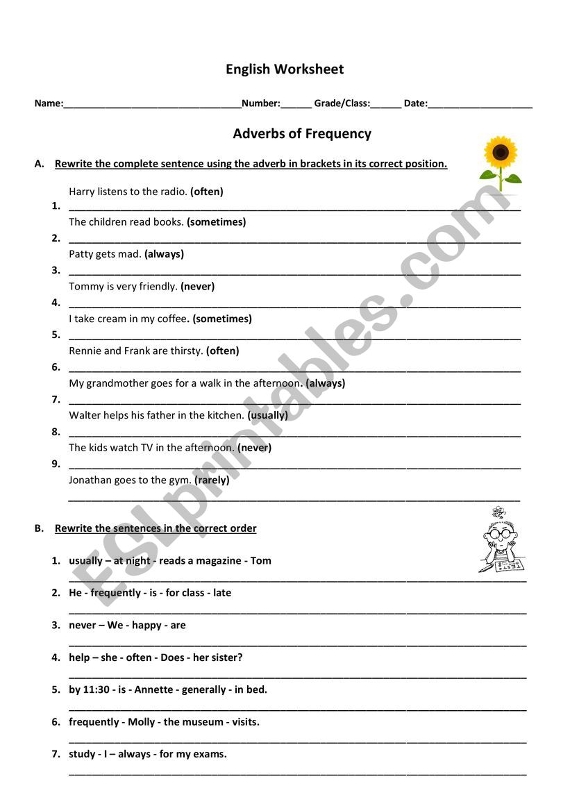 Present Simple and Adverbs of Frequency