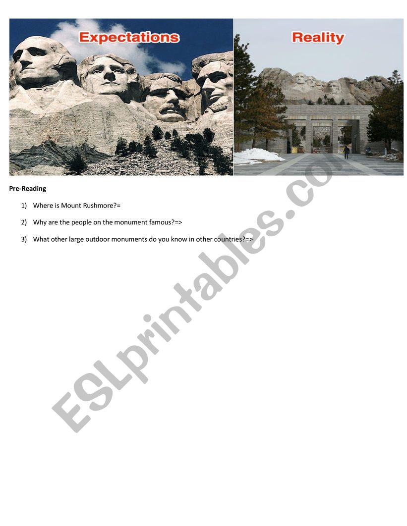 Mount-Rushmore worksheet