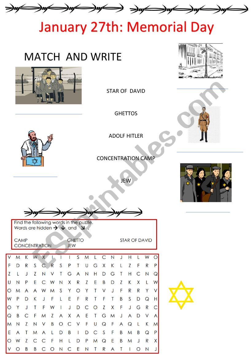 The Holocaust worksheet