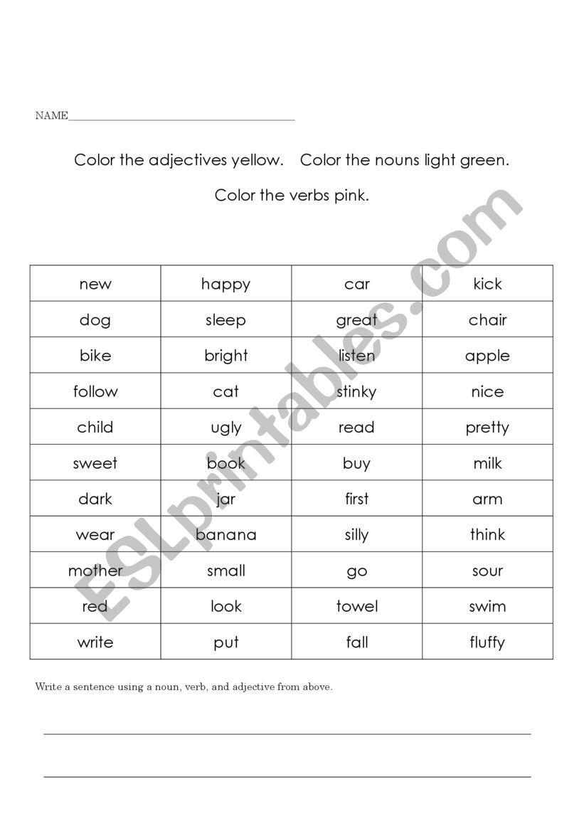 noun-verb-adjective-identify-by-color-esl-worksheet-by-benjaminroche