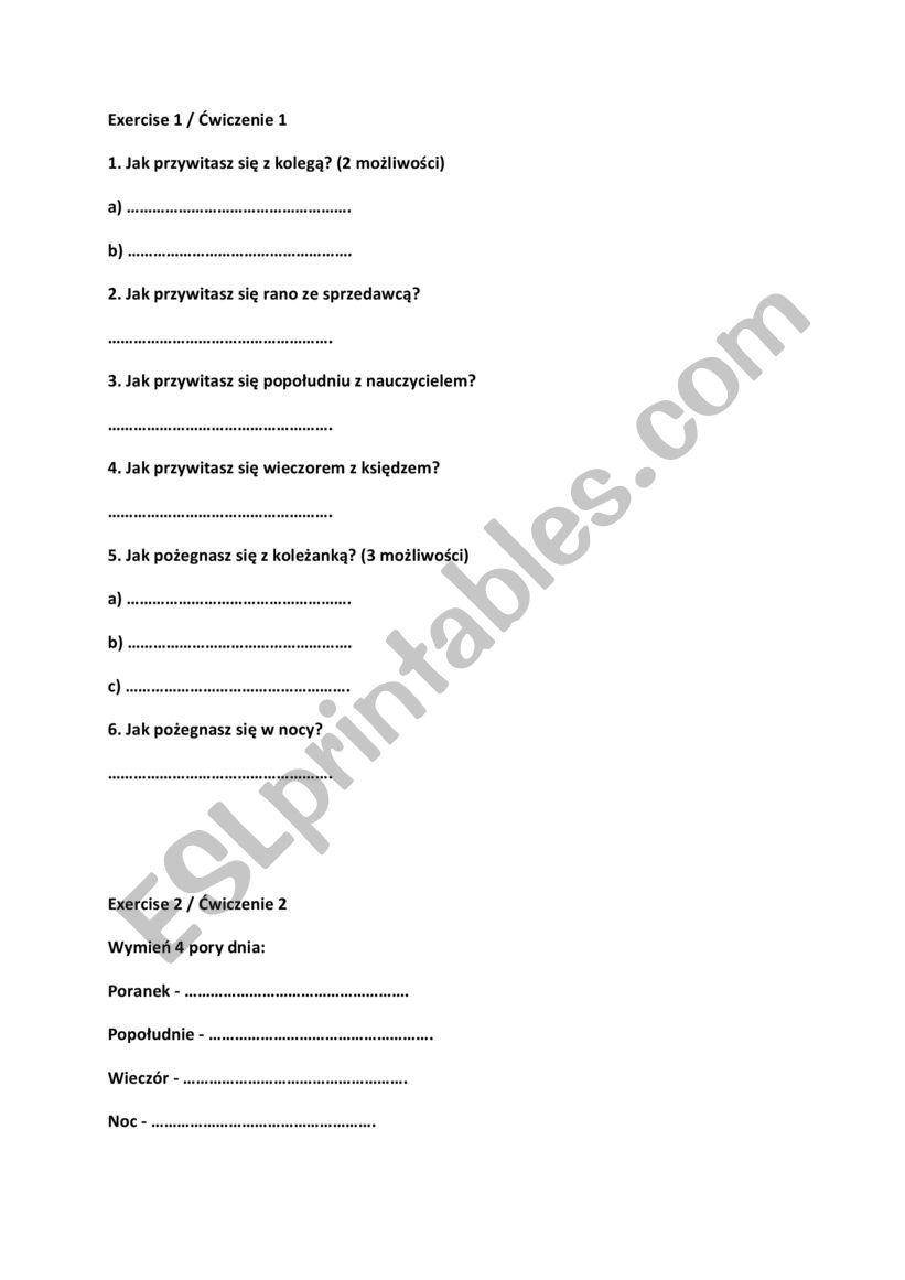 elementary worksheet