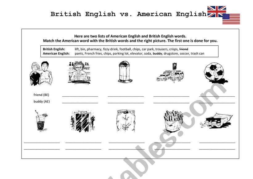British English vs. American English