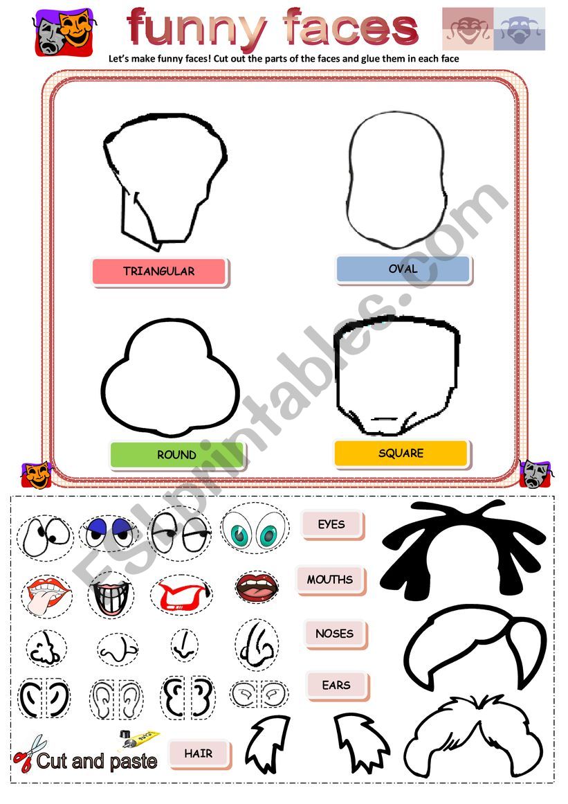 Funny Faces worksheet