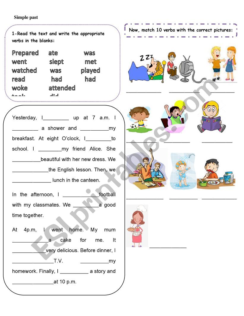 Simple Past worksheet