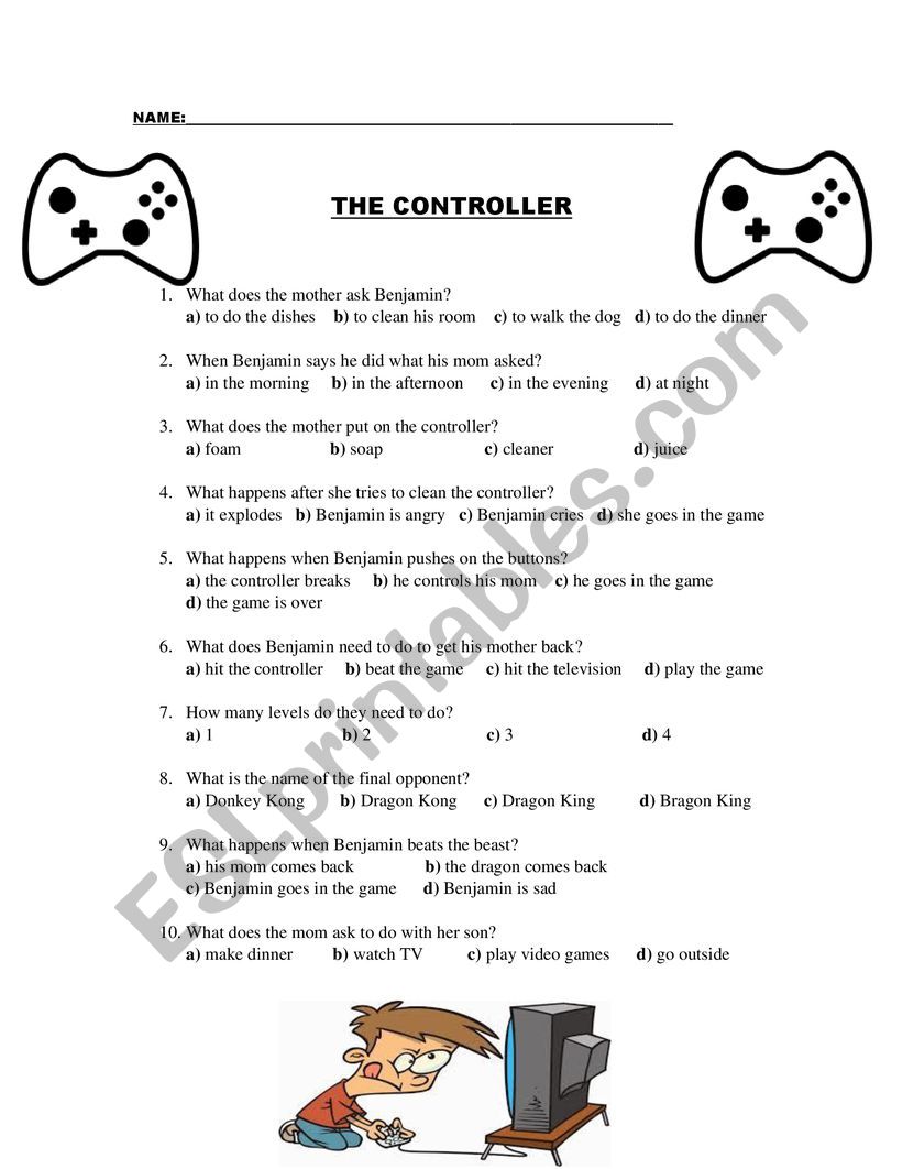 The Controller worksheet