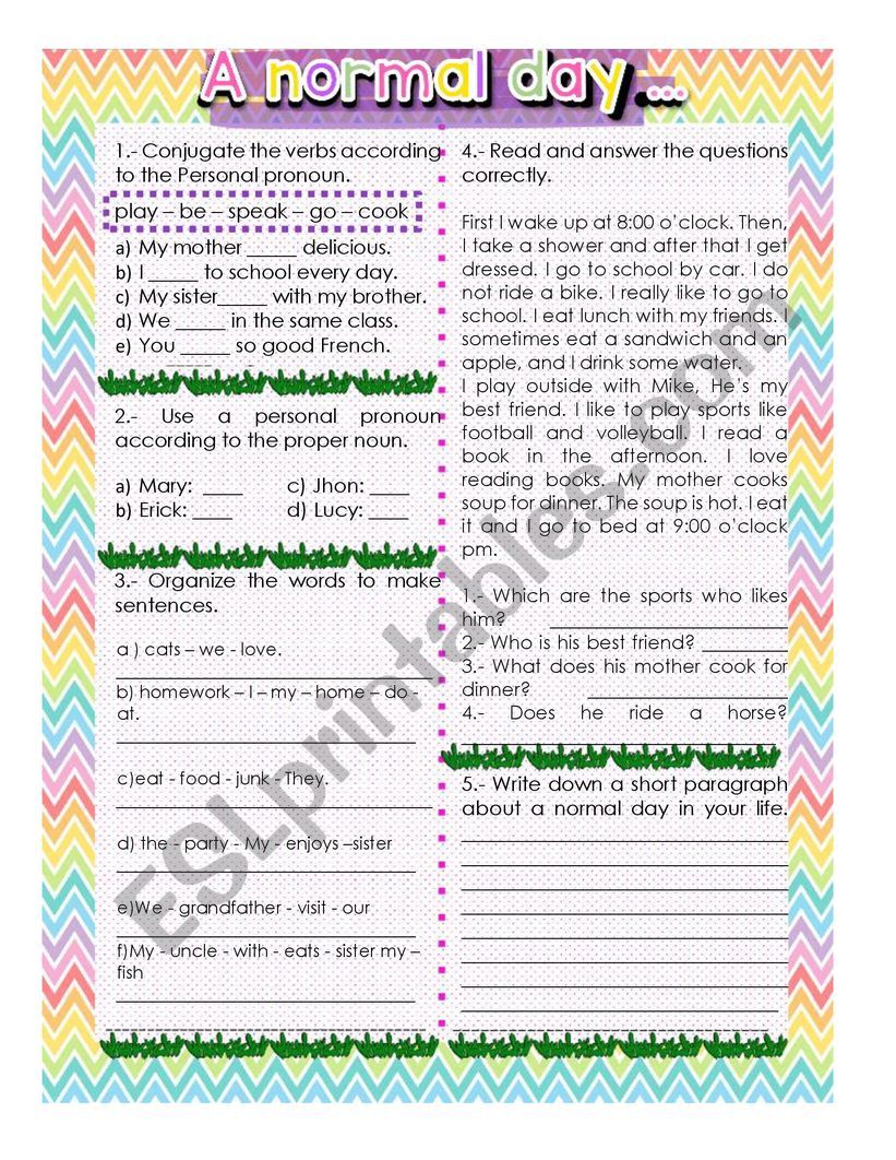 ★★★ PRESENT SIMPLE WORKSHEET WITH KEY ★★★