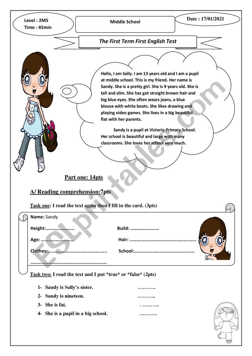 The First Term First English Test
