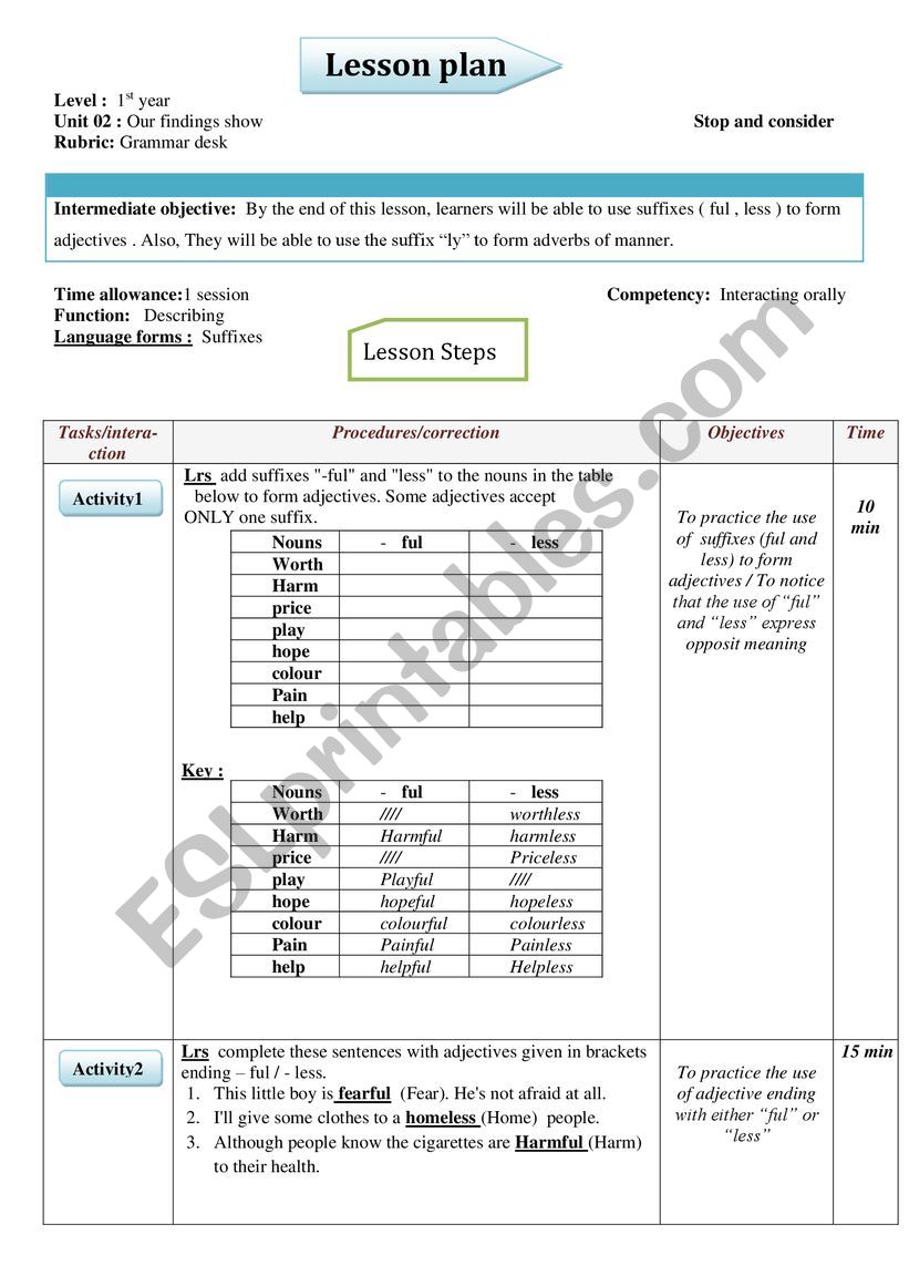 Suffixes 