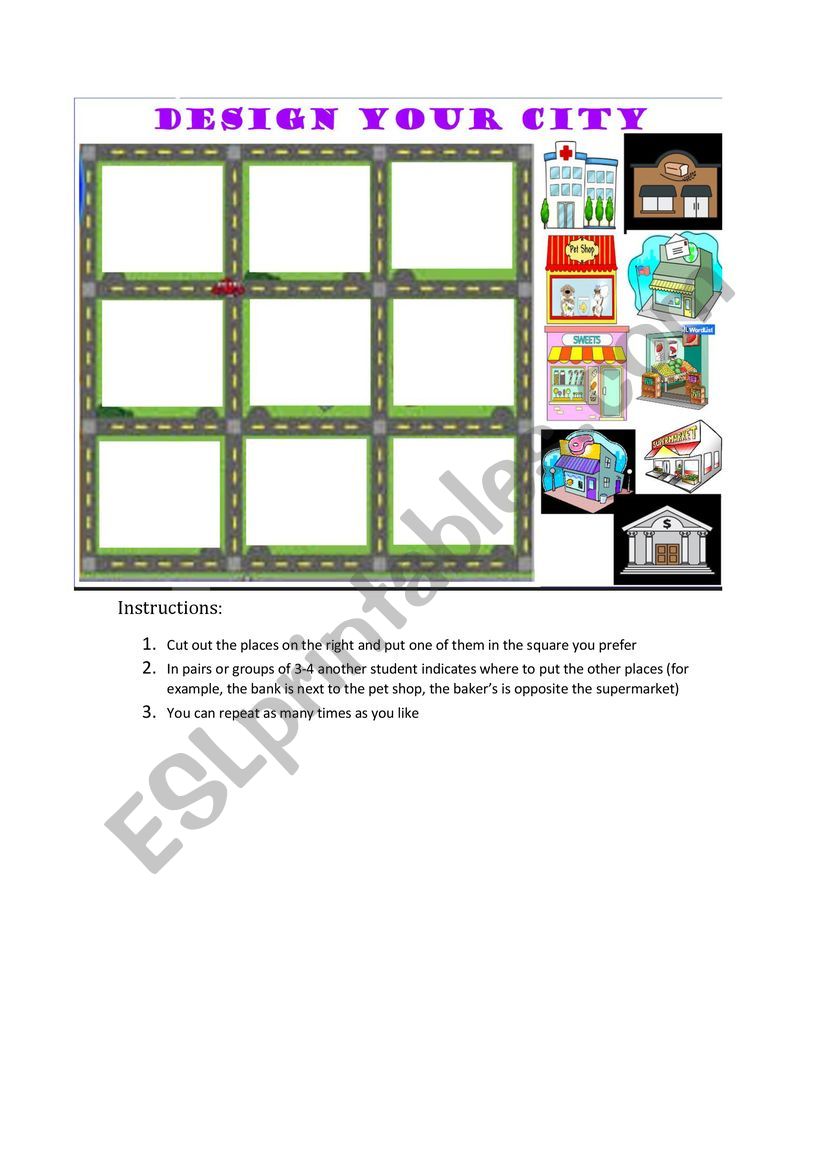 prepositions of place worksheet