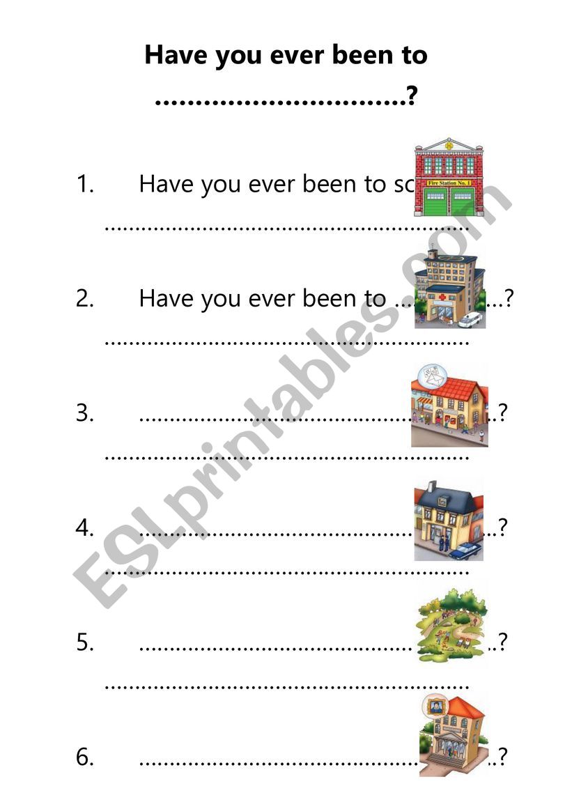 Have you ever .... worksheet