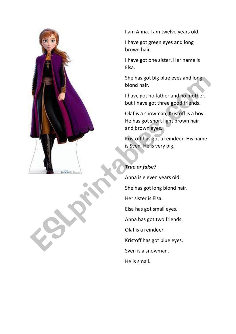 Describing people worksheet