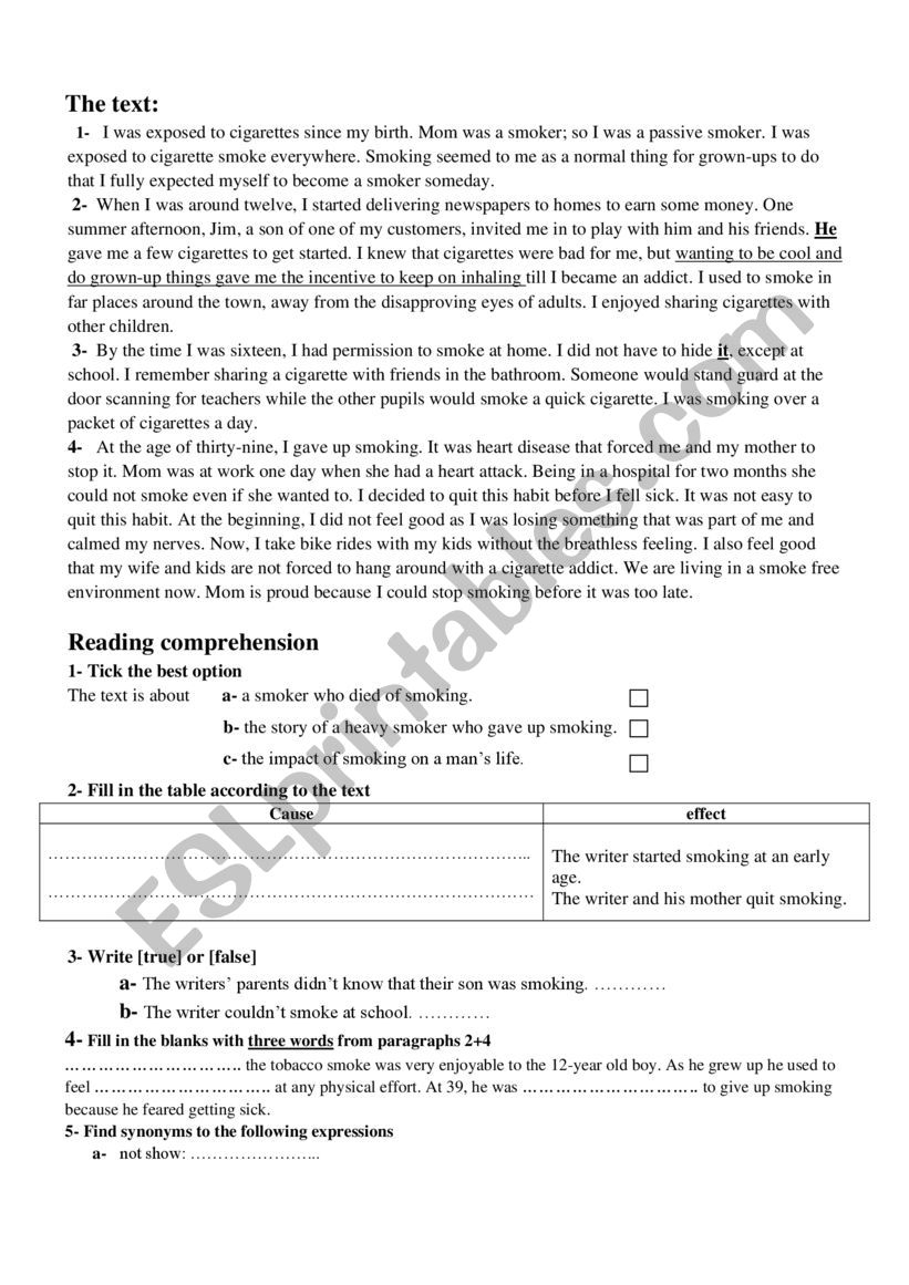 end-of-term 2 test  worksheet