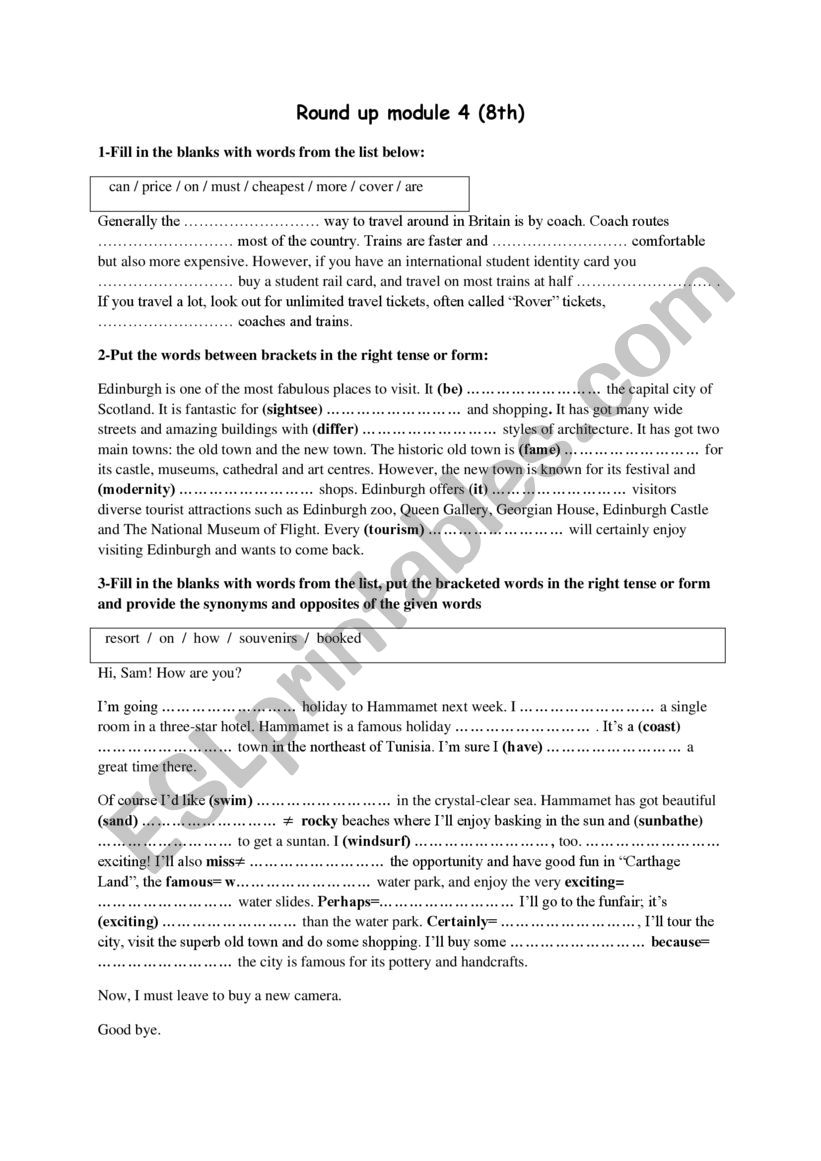 module 4 8th worksheet