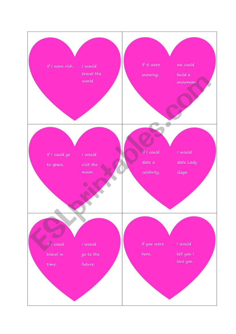 Broken hearts worksheet