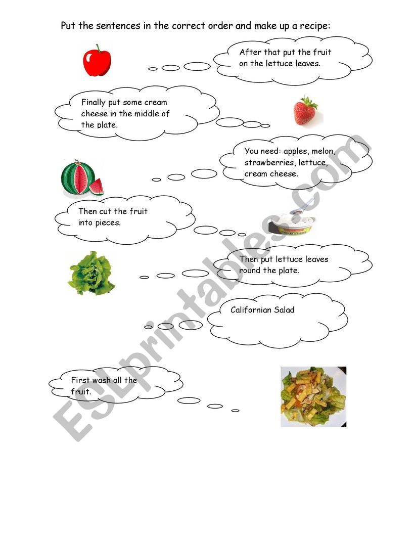 Californian Salad worksheet