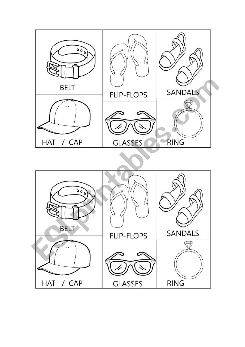 Shoes and accessories- Vocabulary