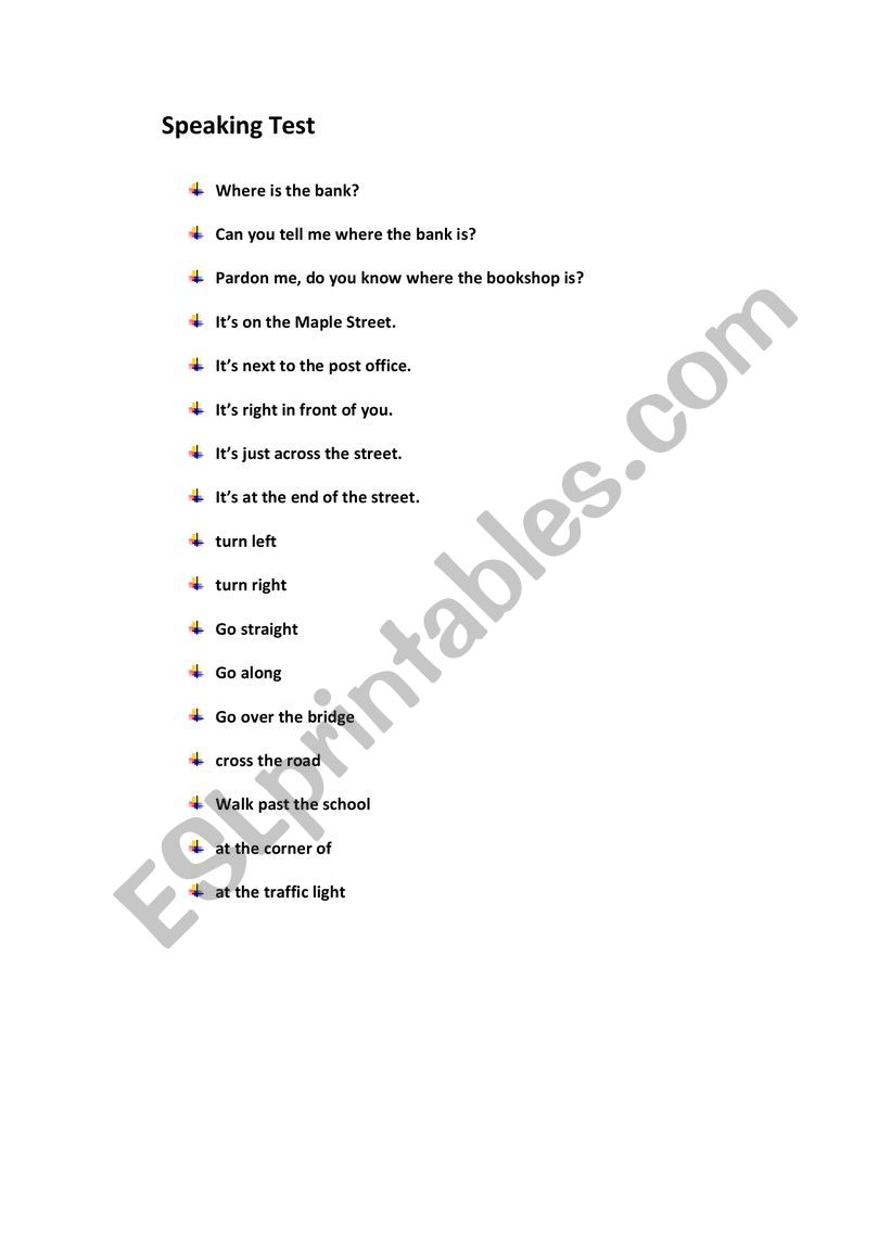 test worksheet