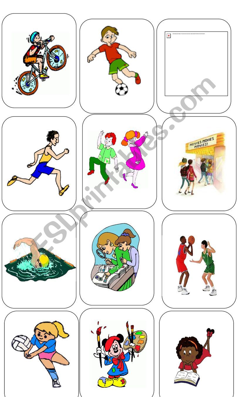 Hobbies Flashcards worksheet