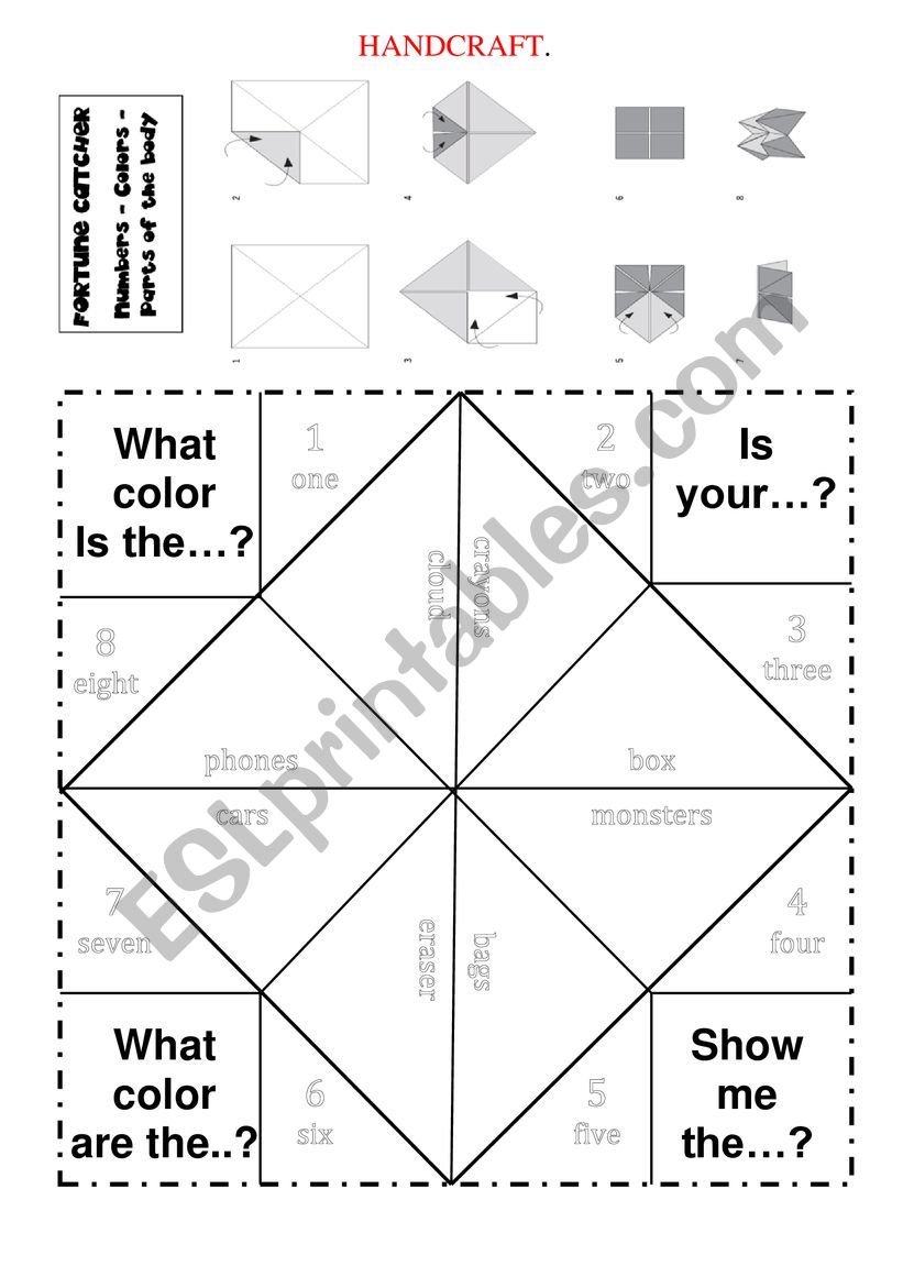 Colors, Handcraft worksheet