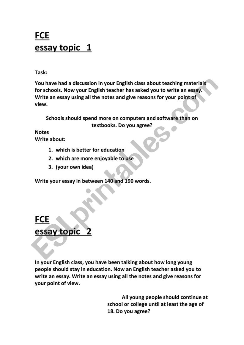 parts of an essay worksheet pdf
