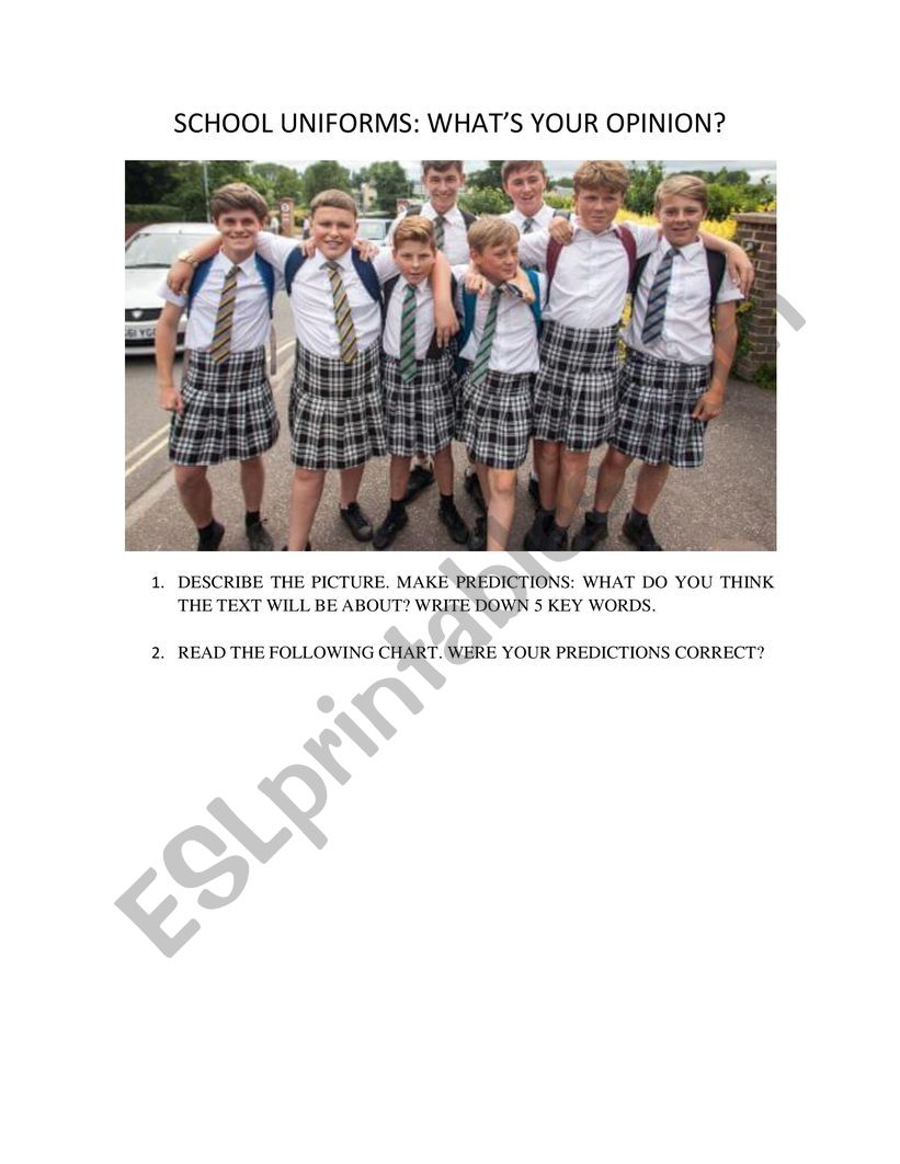 SCHOOL UNIFORMS: WHATÃ¯Â¿Â½S YOUR OPINION?