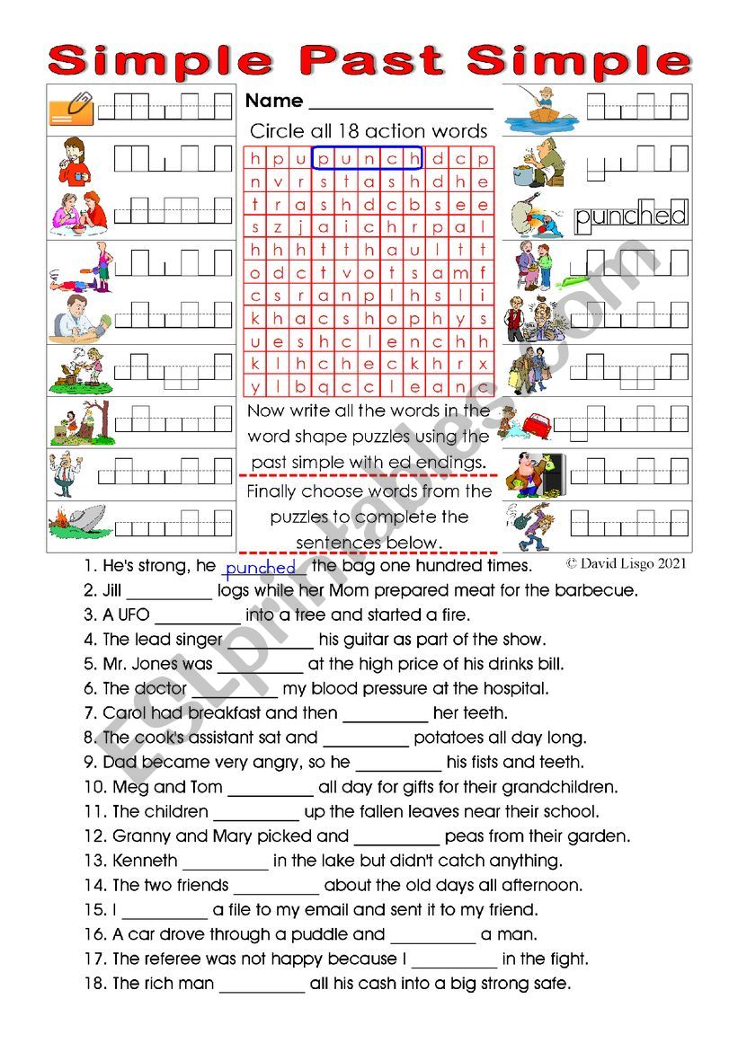 Simple Past Simple 6 with keys