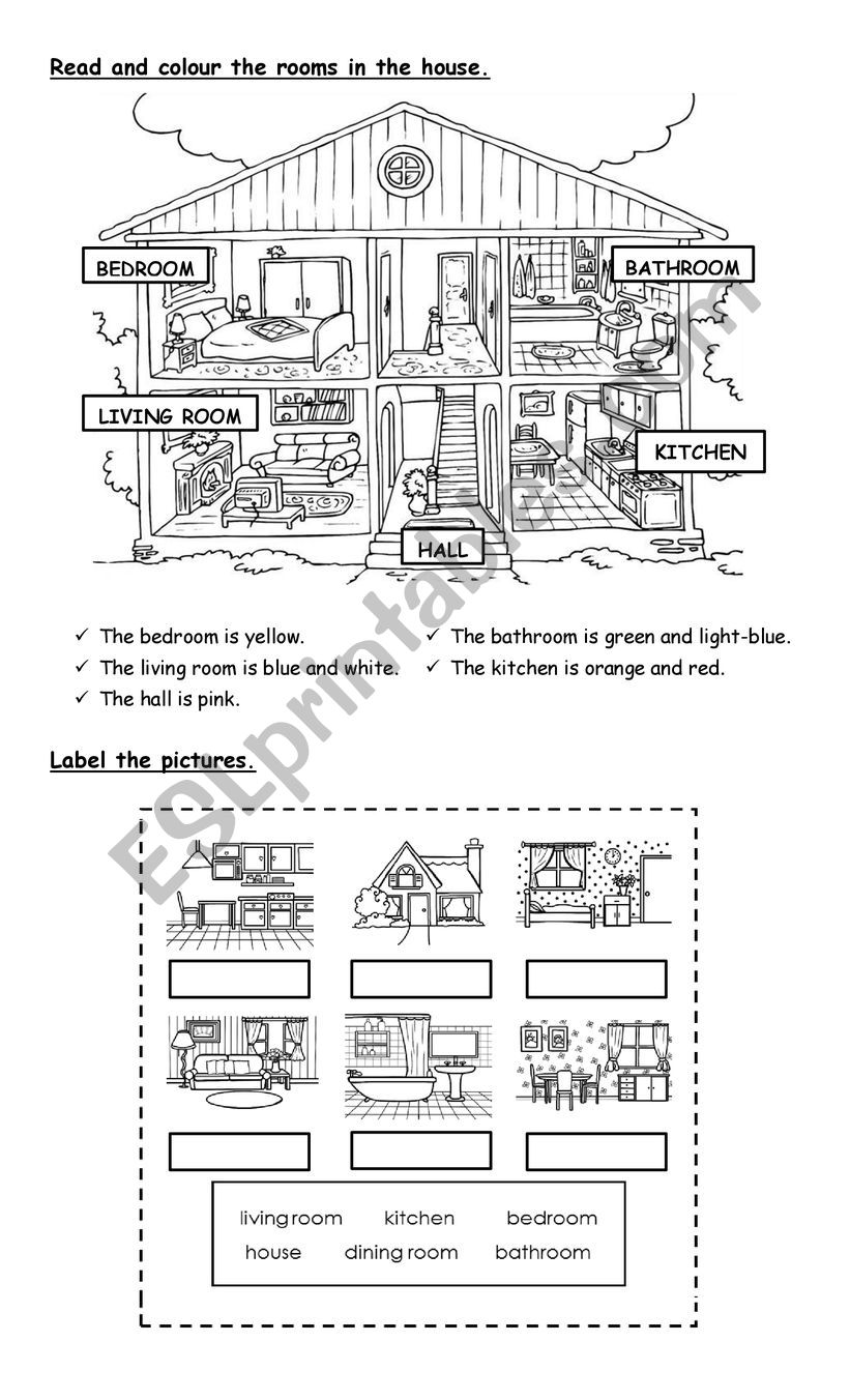 Rooms in the house and Prepositions