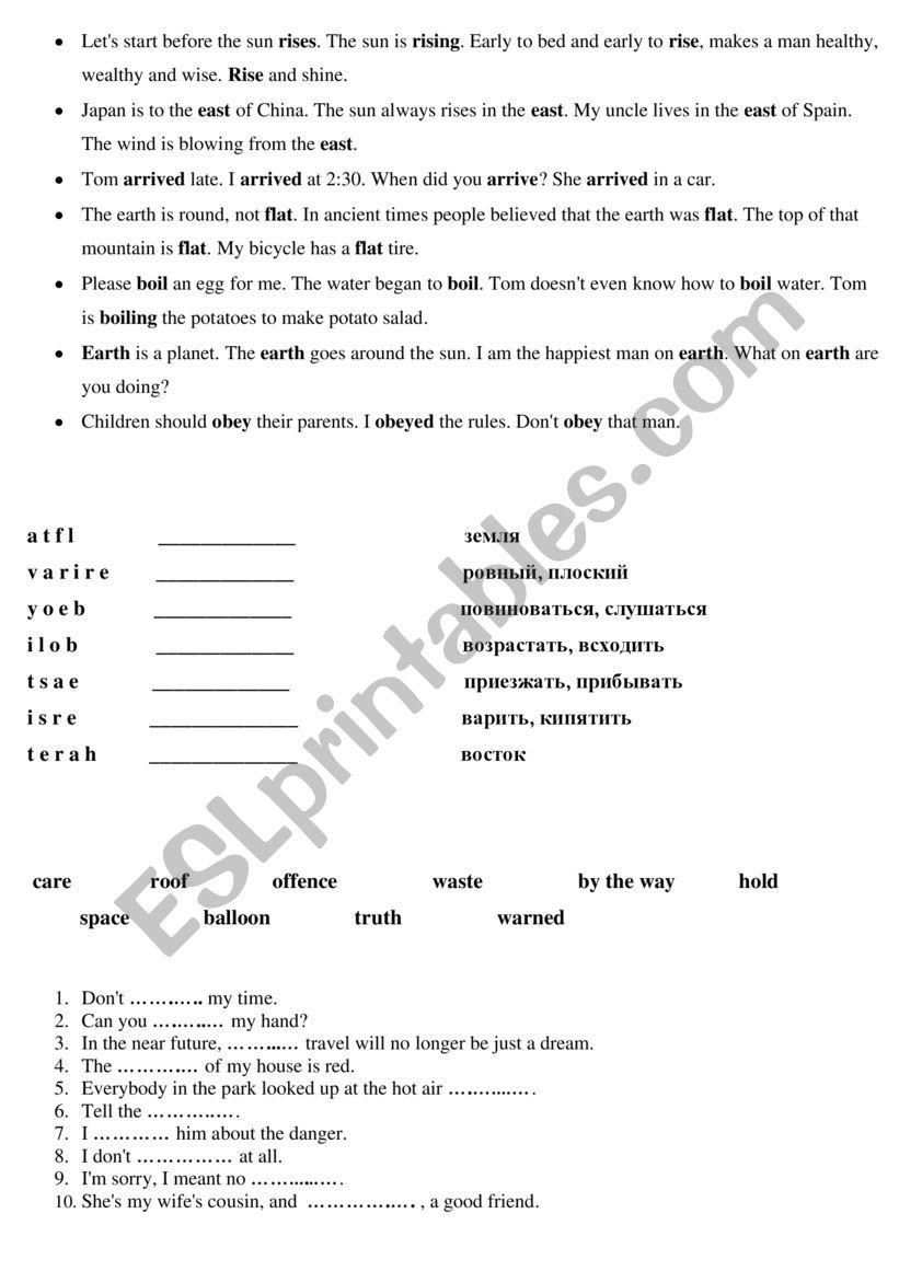 Present Simple Exercises worksheet