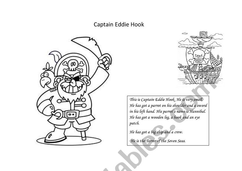 Eddie the Pirate worksheet