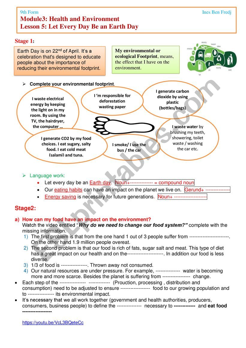 Module3/Lesson5 / let Every Day Be an Earth Day