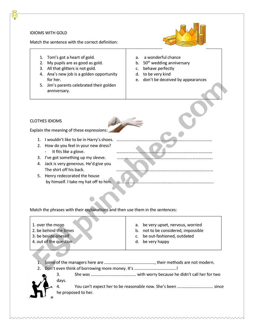 idioms and phrases worksheet