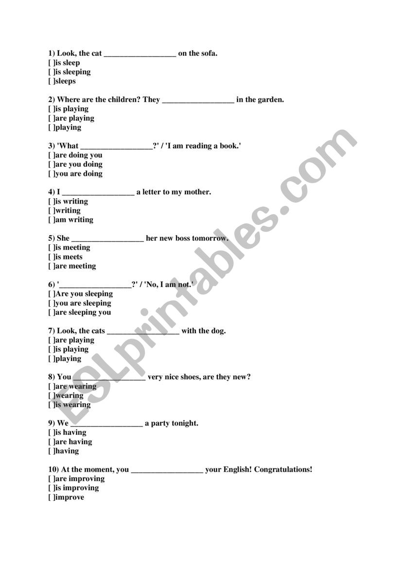 simple present worksheet