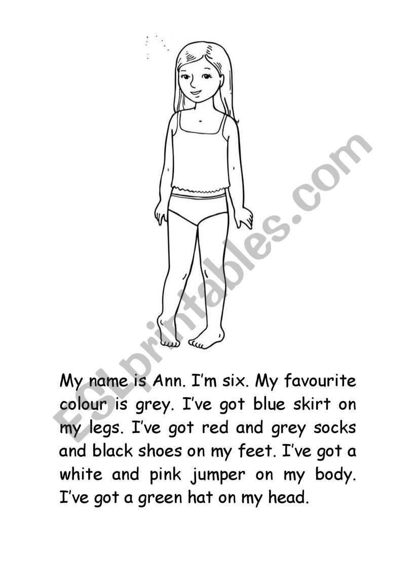 I�ve got clothes worksheet